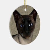 Siamese Cat Face Keramik Ornament (Rechts)