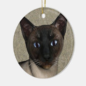 Siamese Cat Face Keramik Ornament (Links)