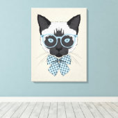 Siamese Cat Fashion Smart Leinwanddruck (Insitu (Holzboden))