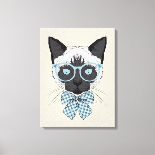 Siamese Cat Fashion Smart Leinwanddruck (Vorderseite)