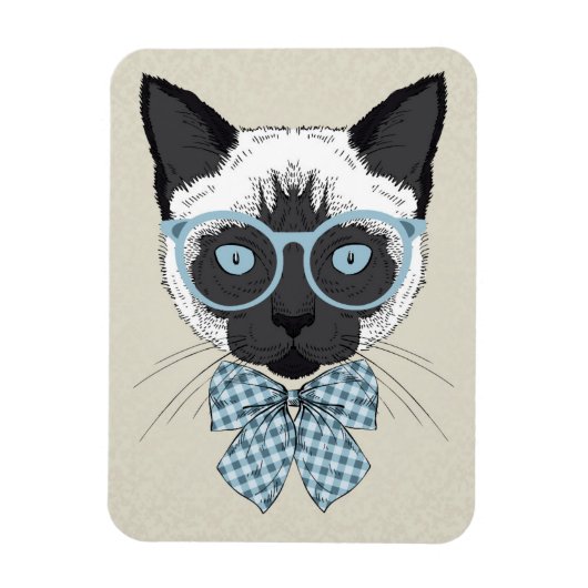 Siamese Cat Fashion Smart Magnet (Vertikal)