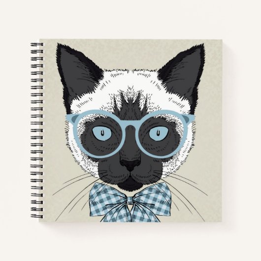 Siamese Cat Fashion Smart Notizblock (Vorderseite)