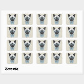 Siamese Cat Fashion Smart Quadratischer Aufkleber (Blatt)