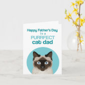 Siamese Cat Father's Day Purfect Karte (Gelbe Blume)