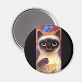 Siamese Cat Feline Butterfly Art - Multi Magnet (Vorderseite/Rückseite)