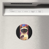 Siamese Cat Feline Butterfly Art - Multi Magnet (In Situ (Geschirrspüler))