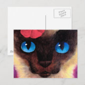 Siamese Cat Feline Pet Painting - Multi Postkarte (Vorne/Hinten)