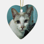 Siamese Cat Friend Keramikornament (Links)