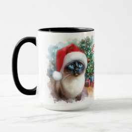 Siamese Cat Frohe Weihnachten Kaffee Tasse Cup