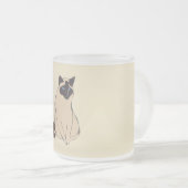 Siamese Cat Frosted Glass Mug Mattglastasse (VorderseiteRechts)