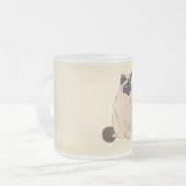 Siamese Cat Frosted Glass Mug Mattglastasse (Vorderseite Links)