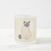 Siamese Cat Frosted Glass Mug Mattglastasse (Mittel)