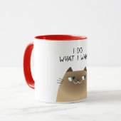 Siamese Cat Funny Zitat Tasse (Vorderseite Links)