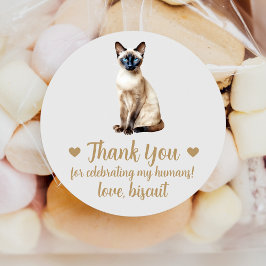 Siamese Cat Gastgeschenk Hochzeit Stickers