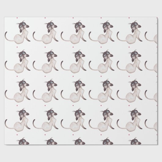 Siamese Cat Geschenkpapier (Flach)