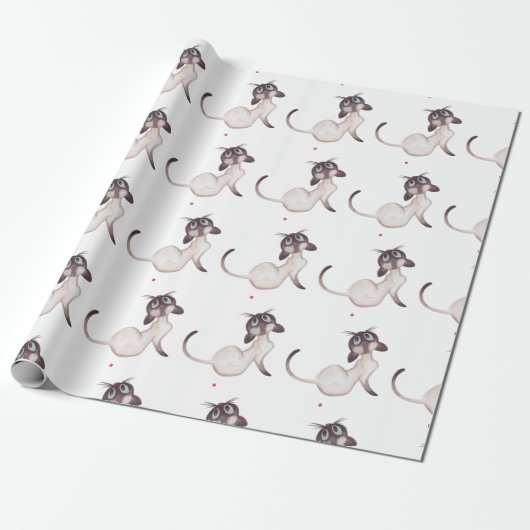 Siamese Cat Geschenkpapier (Ungerollt)