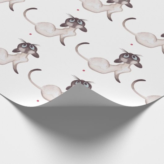 Siamese Cat Geschenkpapier (Ecke)