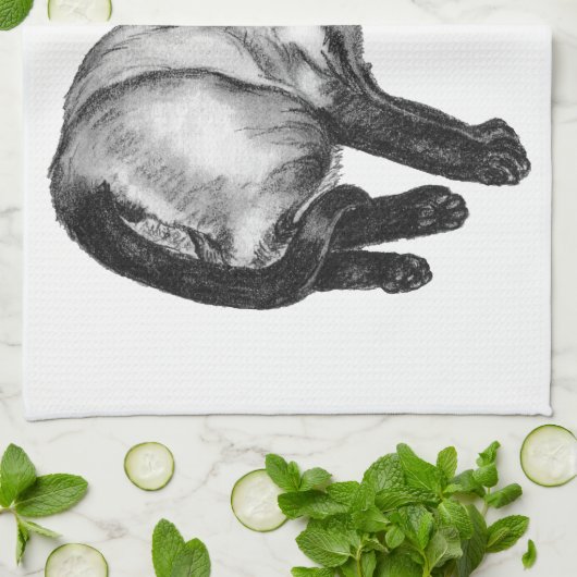 Siamese Cat Geschirrtuch (Gefaltet)