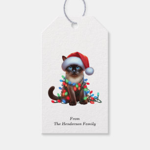 Siamese Cat Gift Tags Geschenkanhänger