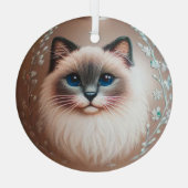 Siamese Cat Glass Ornament (Rückseite)