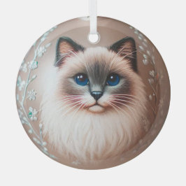 Siamese Cat Glass Ornament Aus Glas