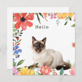 Siamese Cat Greeting (Vorne/Hinten)