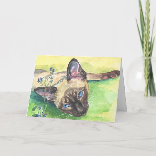 Siamese Cat Greeting Cards Karte (Vorderseite)