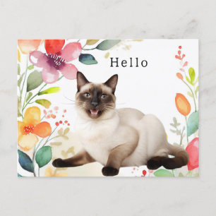 Siamese Cat Greeting Postkarte