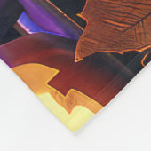 Siamese Cat Halloween Spooky Fleecedecke (Ecke)