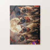 Siamese Cat Halloween Spooky Puzzle (Vertikal)