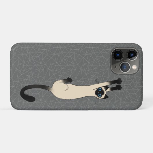 Siamese Cat hanging on | Funny Cat Case-Mate iPhone Hülle (Rückseite (Horizontal))