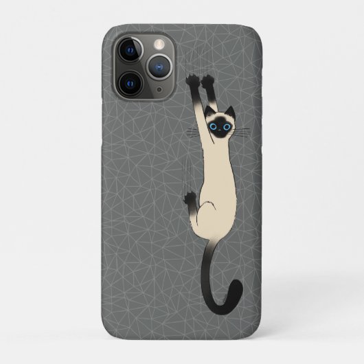 Siamese Cat hanging on | Funny Cat Case-Mate iPhone Hülle (Rückseite)