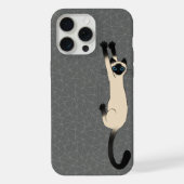 Siamese Cat hanging on | Funny Cat iPhone Hülle (Rückseite)