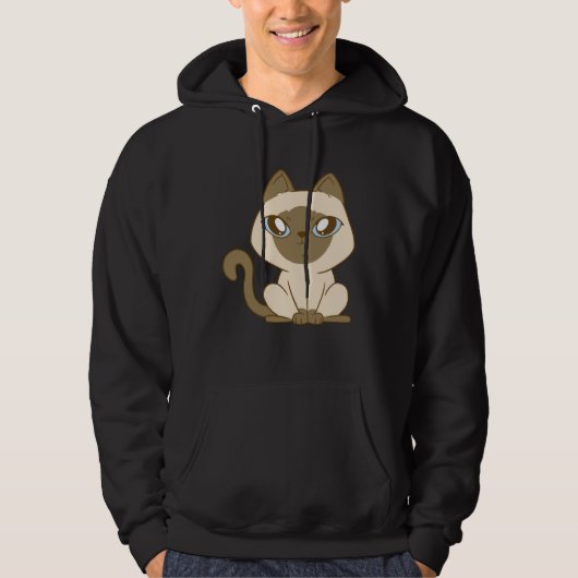 Siamese cat hoodie (Vorderseite)