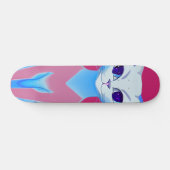 Siamese Cat Hot Pink Skateboard (Horizontal)