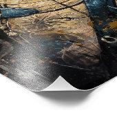 Siamese Cat in Armor Fotodruck (Ecke)