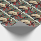 Siamese Cat in Schnee Weihnachten Geschenkpapier (Ecke)