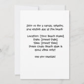 Siamese Cat is licking Ice cream beach Party Einladung (Rückseite)