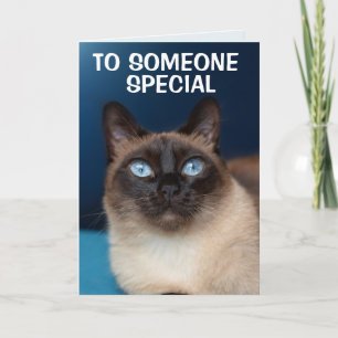 SIAMESE CAT JEMAND BESONDERE GEBURTSTAGSKARTE KARTE