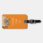 Siamese Cat Kawaii Funny Gepäckanhänger (Vorderseite horizontal)