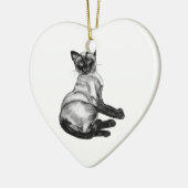 Siamese Cat Keramikornament (Links)