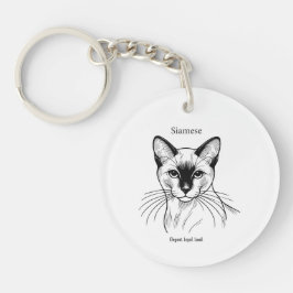 Siamese Cat Keychain – Elegant. Loyal. Loud. Schlüsselanhänger