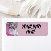 SIAMESE CAT KITTEN RÜCKSENDEADRESSEN-AUFKLEBER (Insitu)