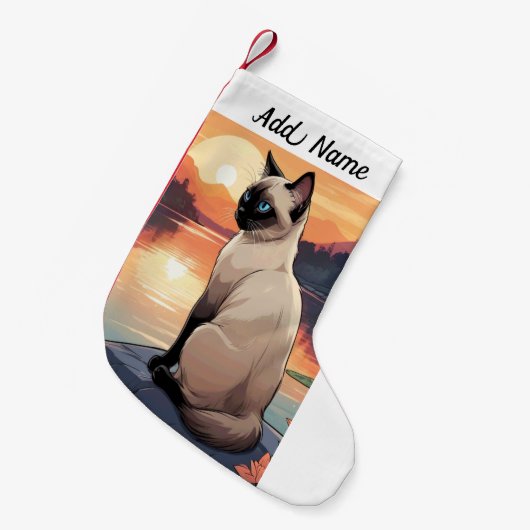 Siamese Cat Kleiner Weihnachtsstrumpf (Vorderansicht (hängend))