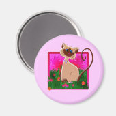 SIAMESE CAT-KÜHLSCHRANKMAGNET MAGNET (Vorderseite/Rückseite)