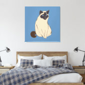 Siamese Cat Leinwanddruck (Insitu (Schlafzimmer))