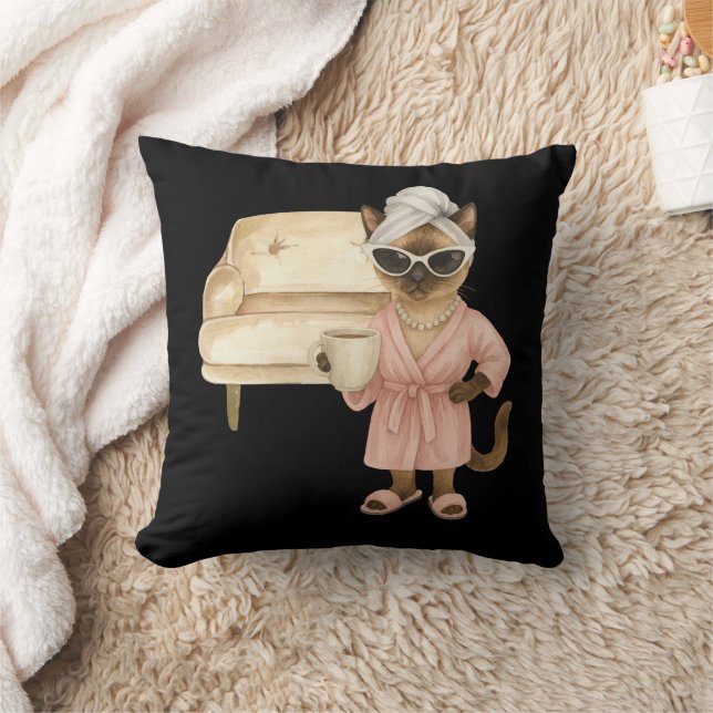 Siamese Cat Lieben Kaffee Kissen - Niedliche Farbe (Decke)
