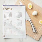 Siamese Cat Lovers 2026 Tea Towel Calendar Geschirrtuch (Viertel Falte)