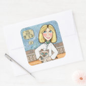 Siamese Cat Lover's Happy Veterinarian Stickers (Umschlag)