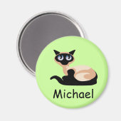 Siamese Cat Magnet (Vorderseite/Rückseite)